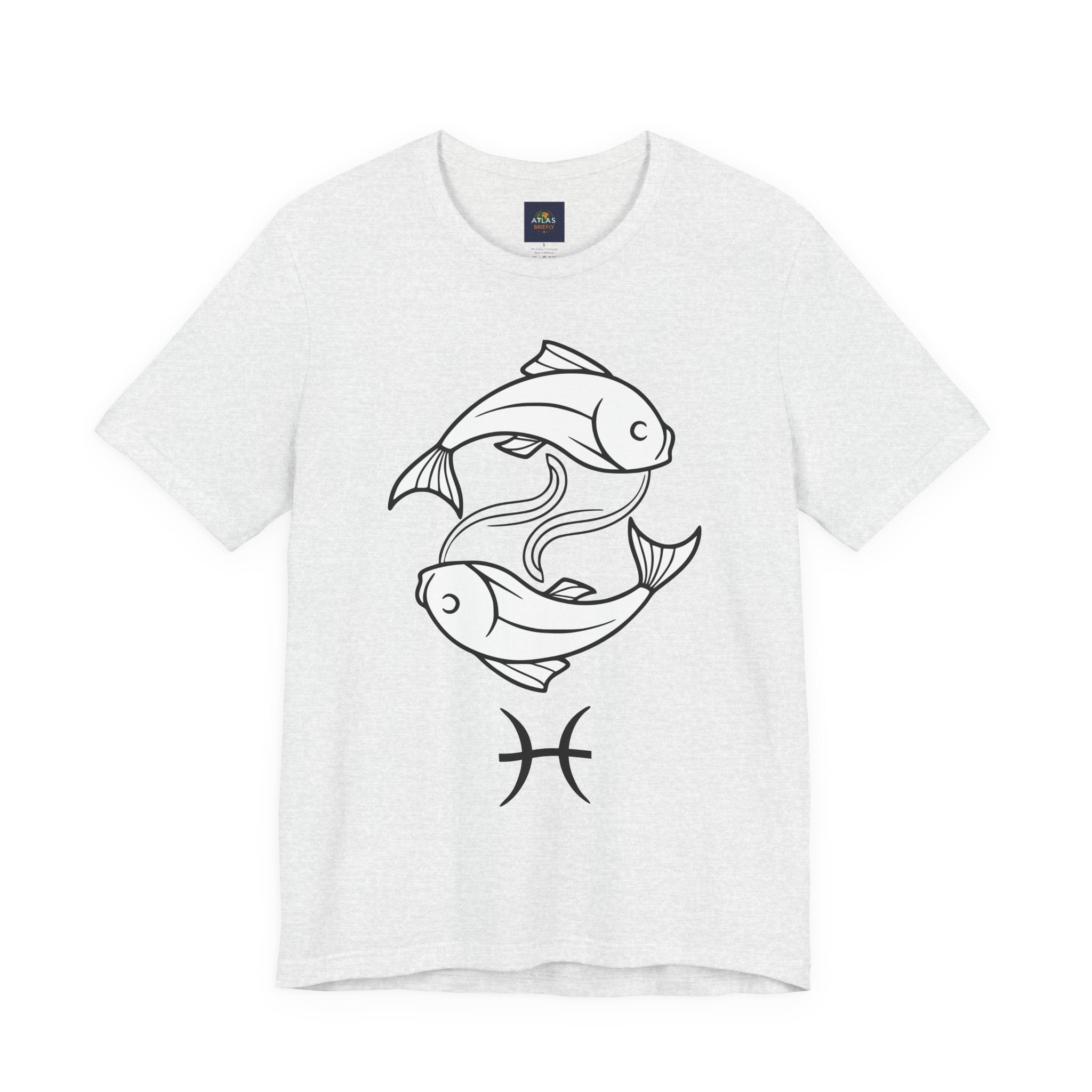 Pisces Zodiac T-shirt - Minimalist Black and White Unisex Tee