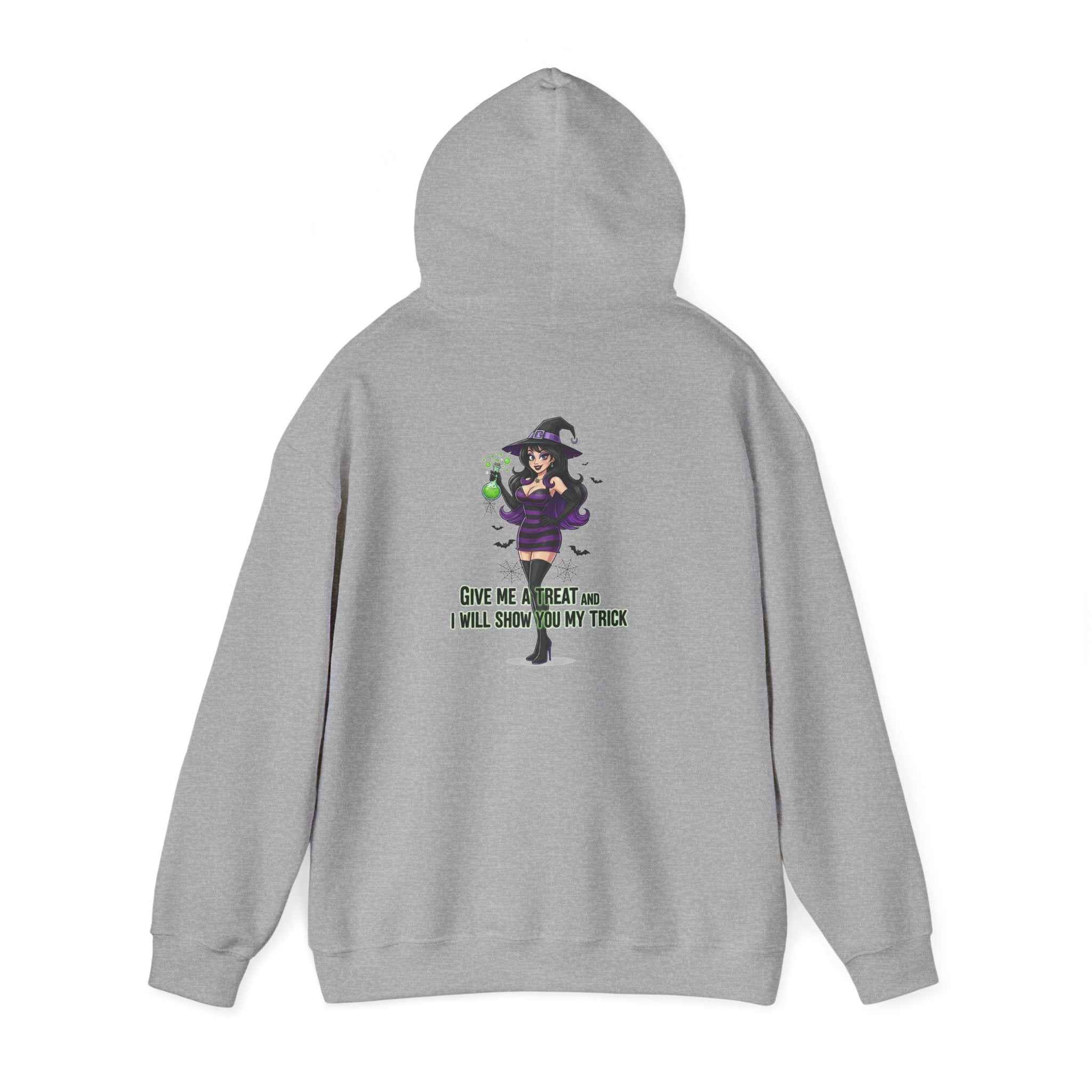 Sexy Witch Hoodie - Flirty Witch Costume Sweatshirt for Halloween Trick or Treat - Atlas Briefly
