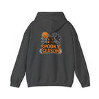 Spooky Season Halloween Hoodie - Haunted House Ghost Bat Design | Cozy Halloween Sweatshirt - Atlas Briefly