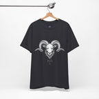 Aries Horoscope Tee - Unisex Black and White Minimal Design
