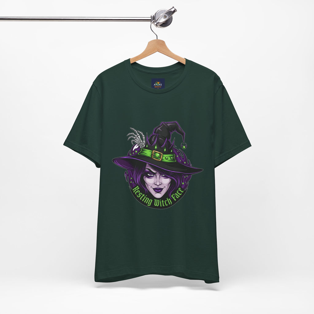 Resting Witch Face Halloween T-Shirt - Funny Witch Tee for Women & Men | Halloween Graphic Shirt - Atlas Briefly