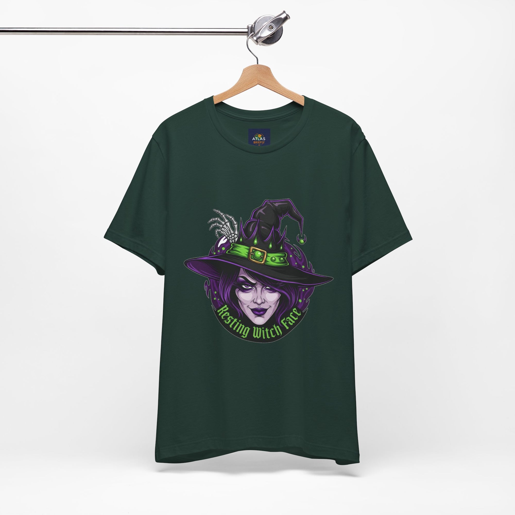 Resting Witch Face Halloween T-Shirt - Funny Witch Tee for Women & Men | Halloween Graphic Shirt - Atlas Briefly