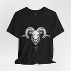 Aries Horoscope Tee - Unisex Black and White Minimal Design