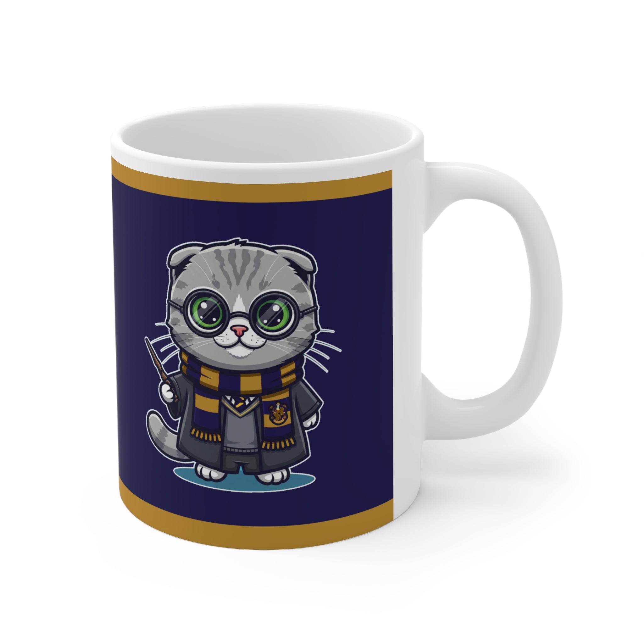 Harry Potter Ravenclaw Cat Mug - Adorable Wizard Kitty Coffee Cup Ideal for Potter Fans