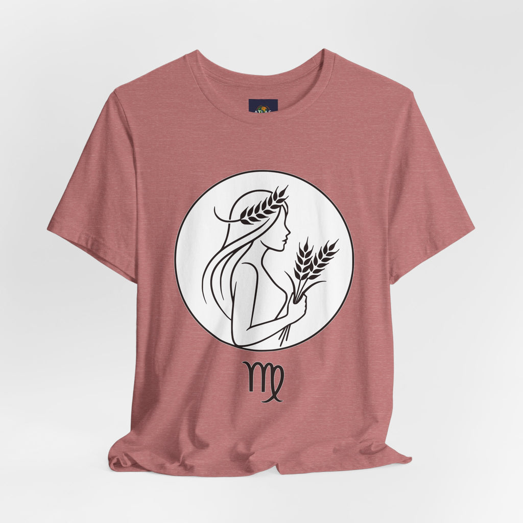 Virgo Zodiac Tee - Minimalist Black and White Unisex T-Shirt