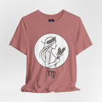 Virgo Zodiac Tee - Minimalist Black and White Unisex T-Shirt
