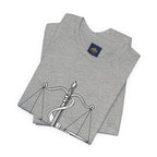 Libra Zodiac Tee - Stylish Unisex Minimalist Black and White Design