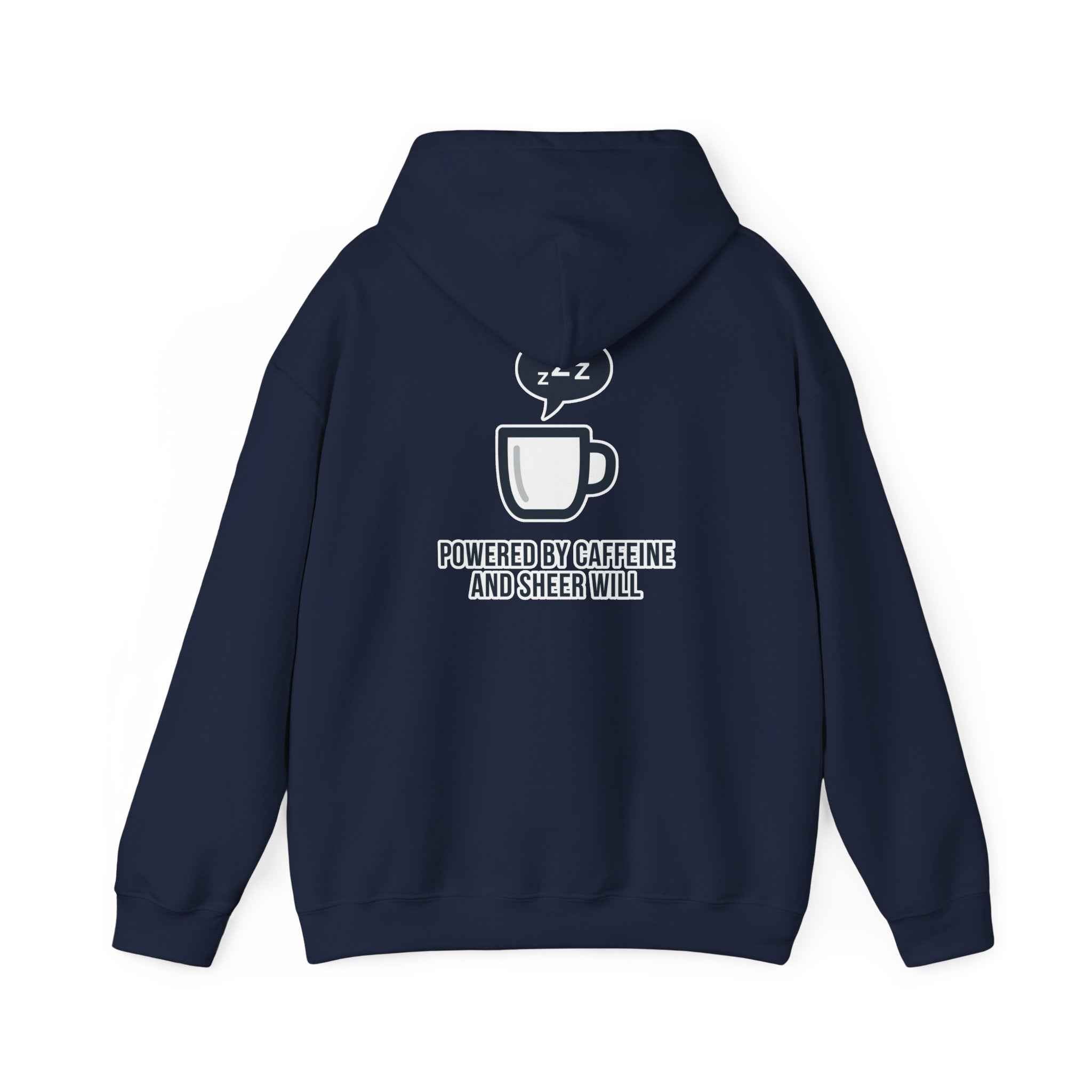 Powered by Caffeine Sweatshirt - Minimalist Coffee Hooded Sweatshirt - Atlas Briefly