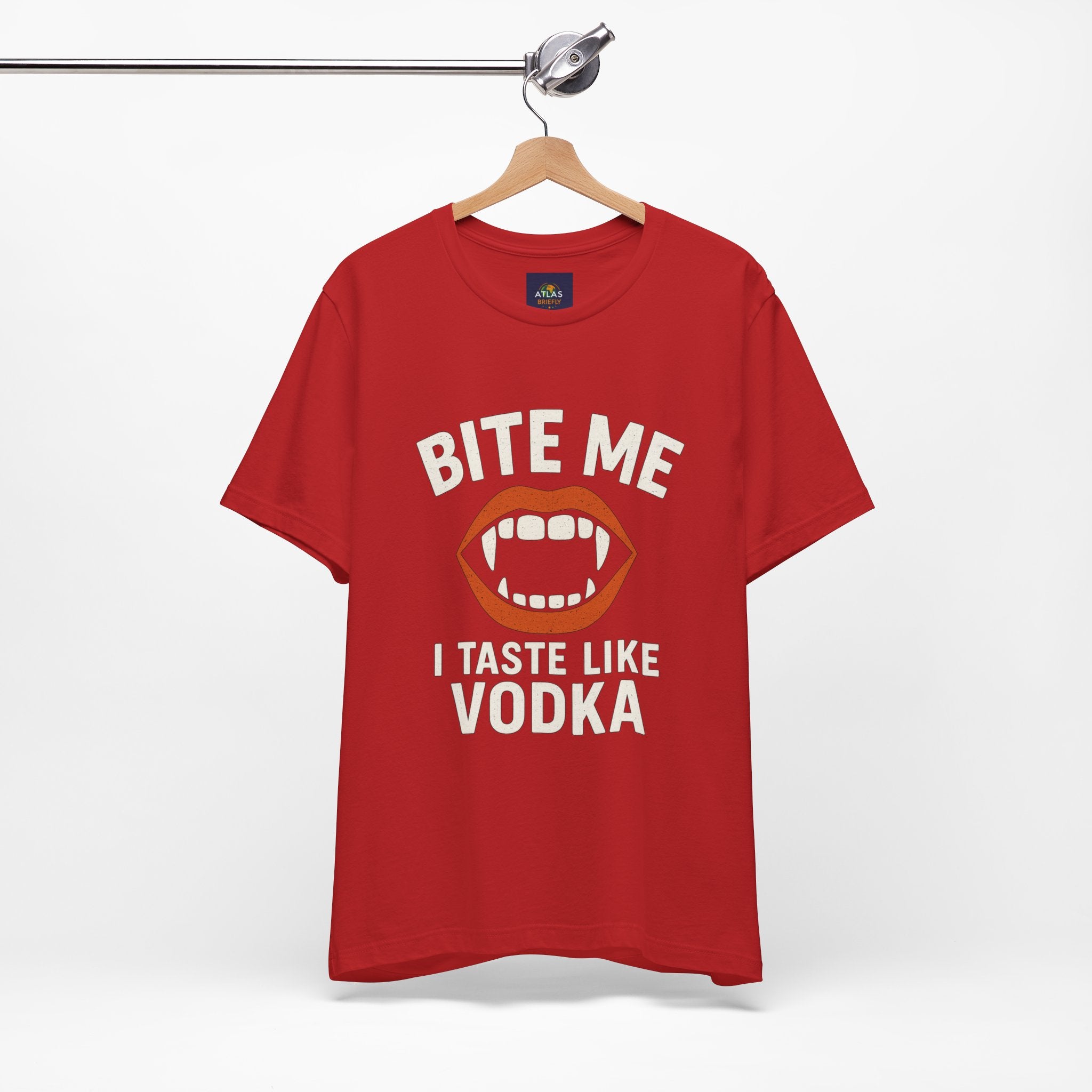 Funny Halloween Vodka T-Shirt – “Bite Me, I Taste Like Vodka”