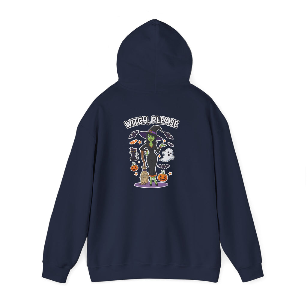 Witch Please Halloween Hoodie - Sassy Witch Sweatshirt with Pumpkin & Ghost Design | Halloween Apparel - Atlas Briefly