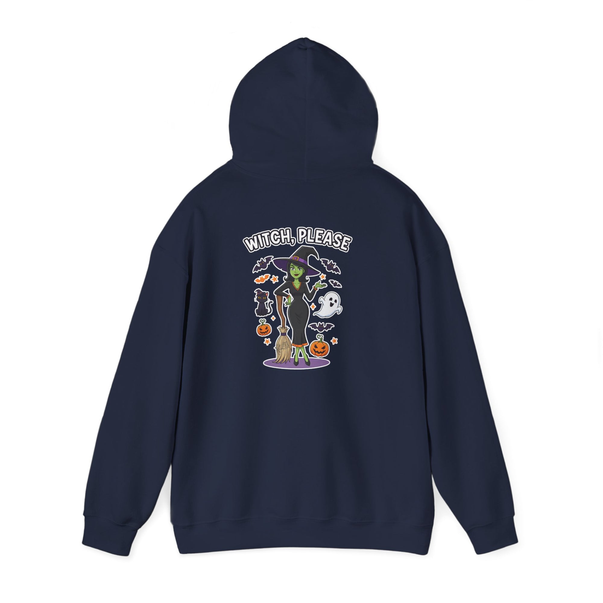 Witch Please Halloween Hoodie – Funny Witch, Ghost & Pumpkin Graphic