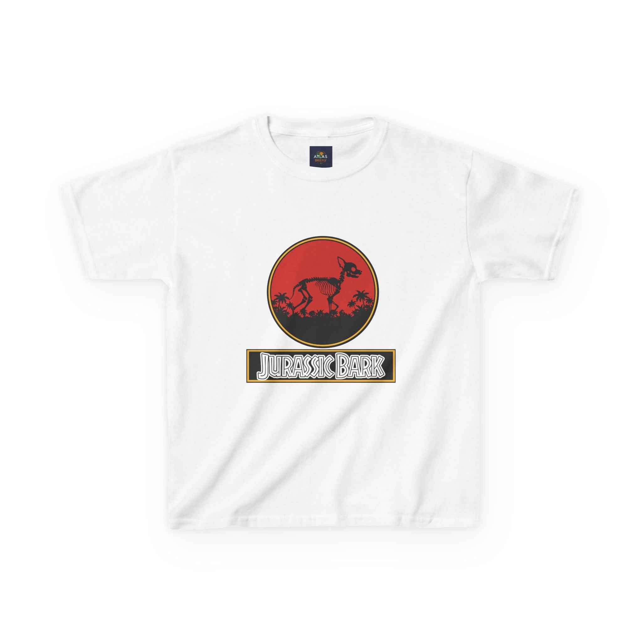 Kids Chihuahua Jurassic Bark T-Shirt - Fun Dog & Dinosaur Tee for Young Pet Lovers - Atlas Briefly
