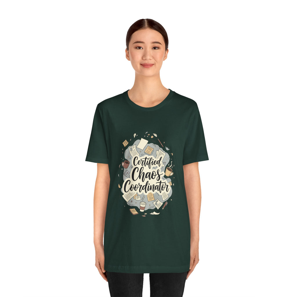 Certified Chaos Coordinator T-Shirt - Funny Mom Teacher Gift | Organized Chaos Tee - Atlas Briefly