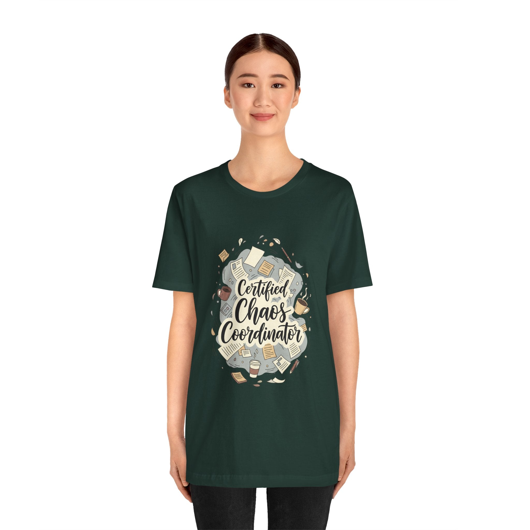 Certified Chaos Coordinator T-Shirt - Funny Mom Teacher Gift | Organized Chaos Tee - Atlas Briefly