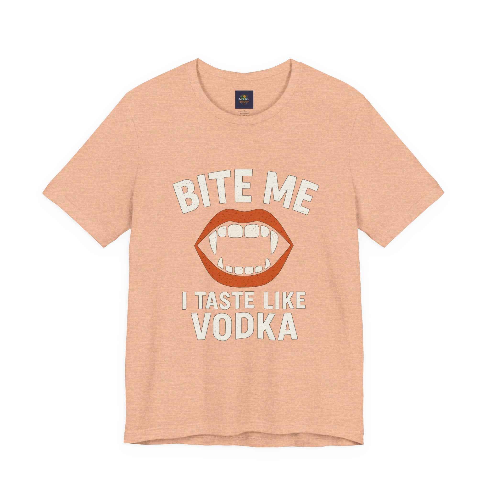 Funny Halloween Vodka T-Shirt – “Bite Me, I Taste Like Vodka” - Atlas Briefly