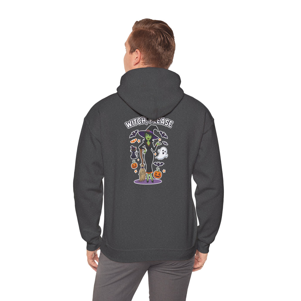 Witch Please Halloween Hoodie - Sassy Witch Sweatshirt with Pumpkin & Ghost Design | Halloween Apparel - Atlas Briefly
