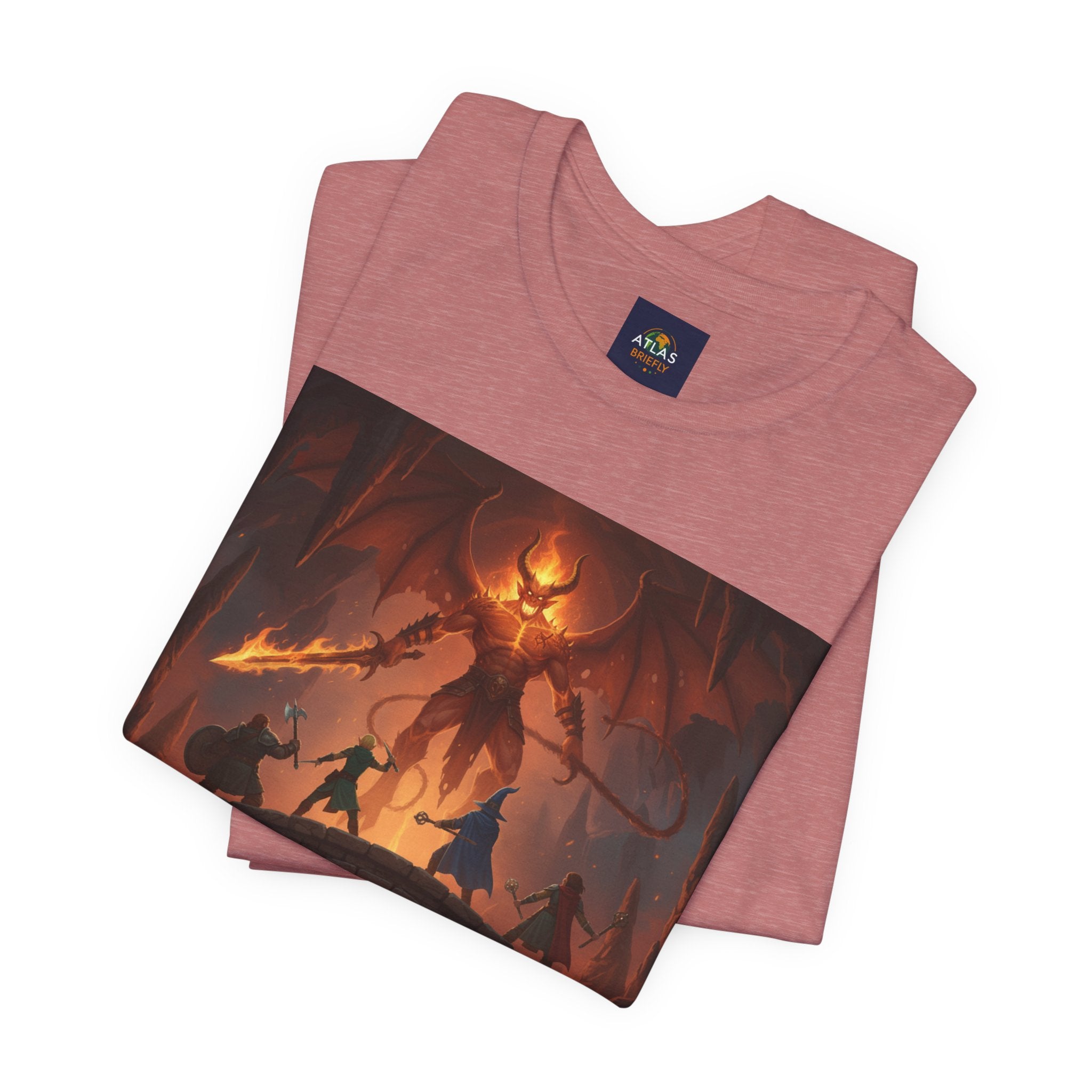 D&D Fantasy T-Shirt - Roll a Natural 20 Dungeon Master RPG Unisex Tee - Atlas Briefly