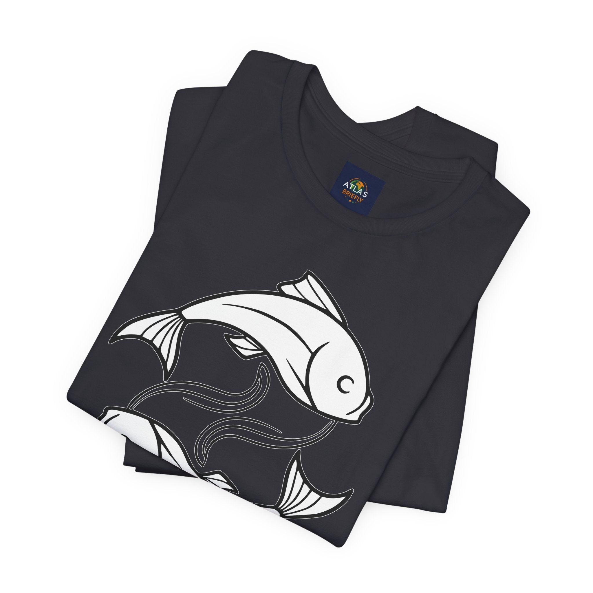 Pisces Zodiac T-shirt - Minimalist Black and White Unisex Tee