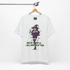 Sexy Witch Halloween T-Shirt - Flirty Witch Costume Tee | Trick or Treat Halloween Shirt - Atlas Briefly