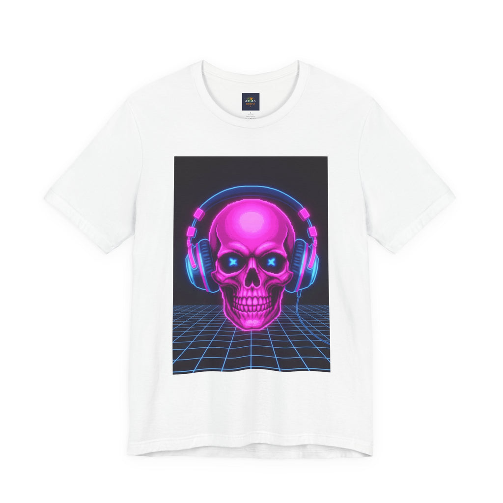 Neon Skull Synthwave Tee - Atlas Briefly