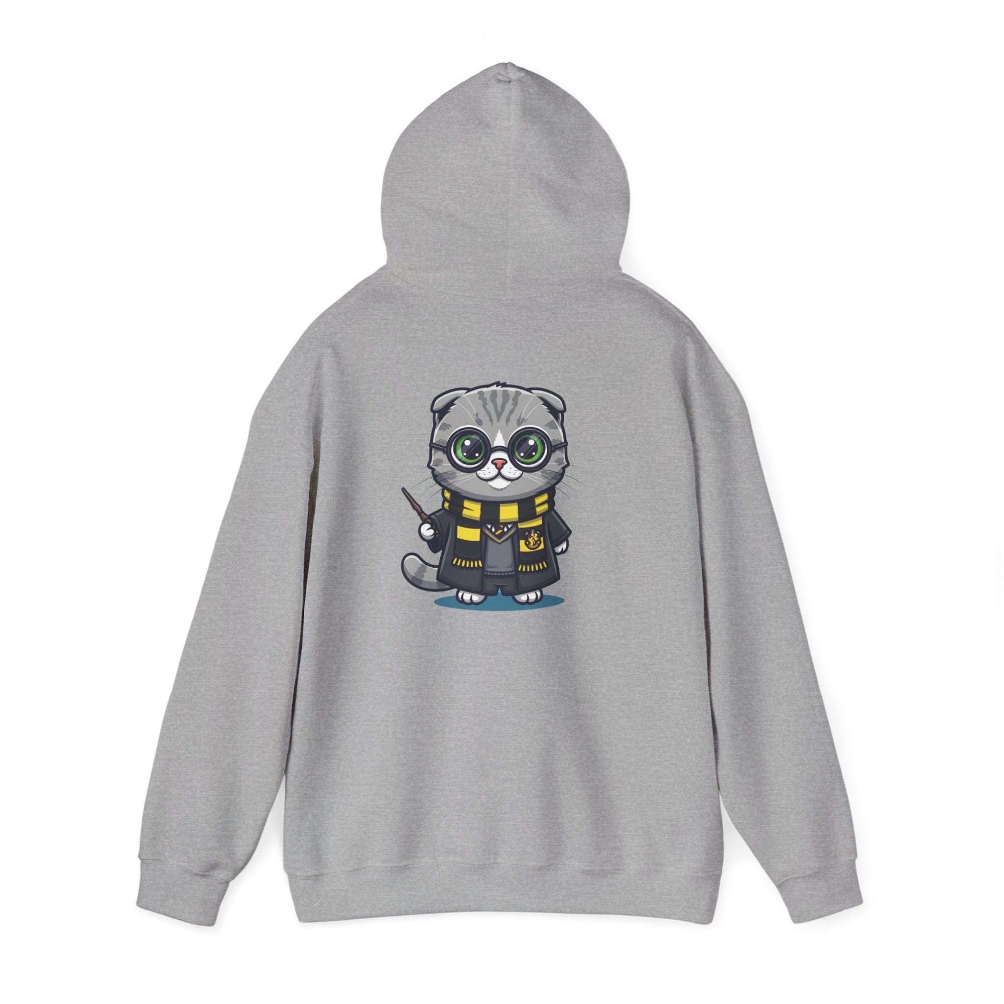 Hufflepurr Harry Potter Hoodie - Funny Wizarding World Sweatshirt | Cute Potter Cat Gift - Atlas Briefly