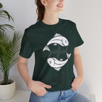 Pisces Zodiac T-shirt - Minimalist Black and White Unisex Tee