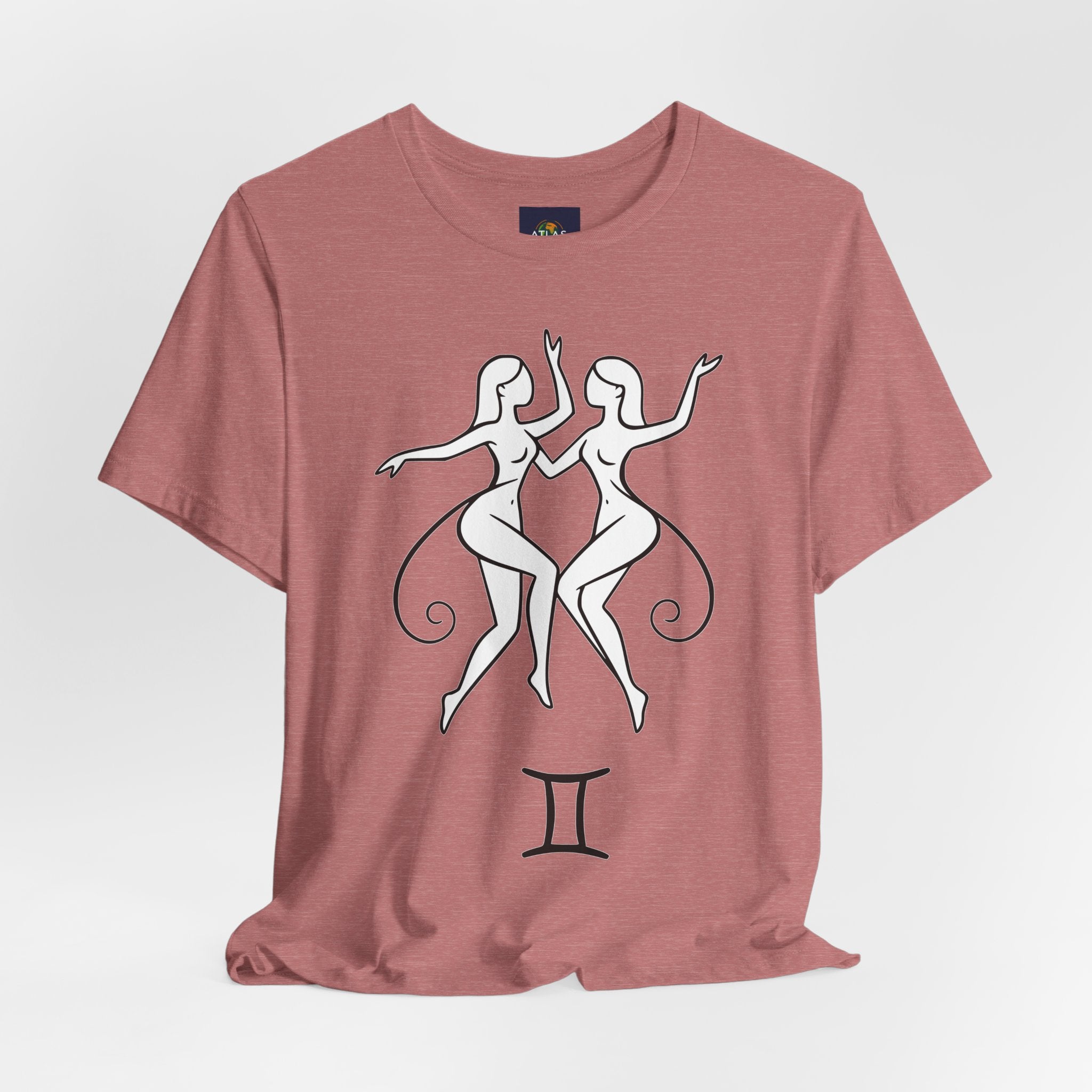 Gemini Zodiac Tee - Minimalistic Black and White Unisex Design