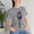 Sexy Witch Halloween T-Shirt - Flirty Witch Costume Tee | Trick or Treat Halloween Shirt - Atlas Briefly