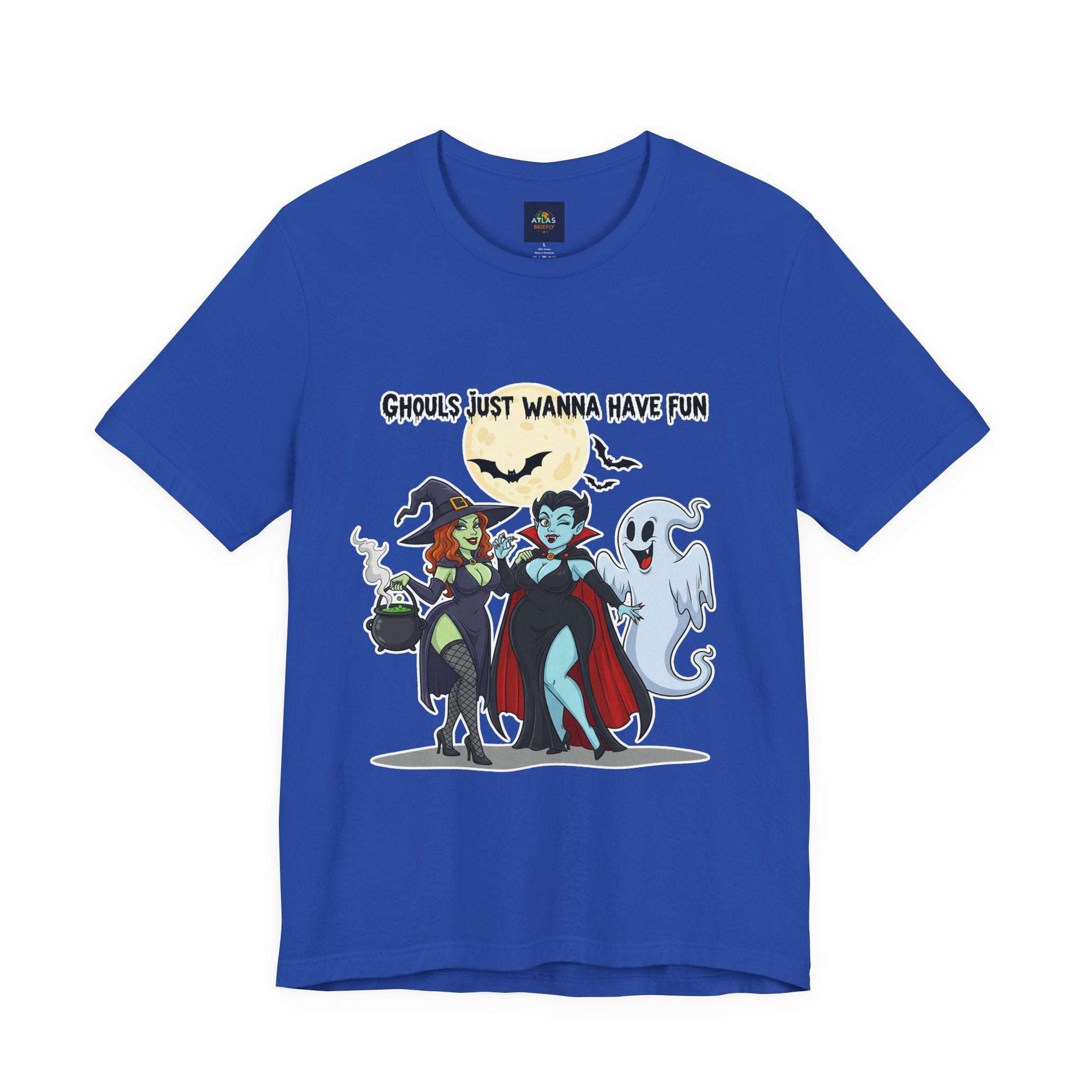 Ghouls Just Wanna Have Fun Halloween T-Shirt - Cute Witch Vampire Ghost Tee | Halloween Character Shirt - Atlas Briefly