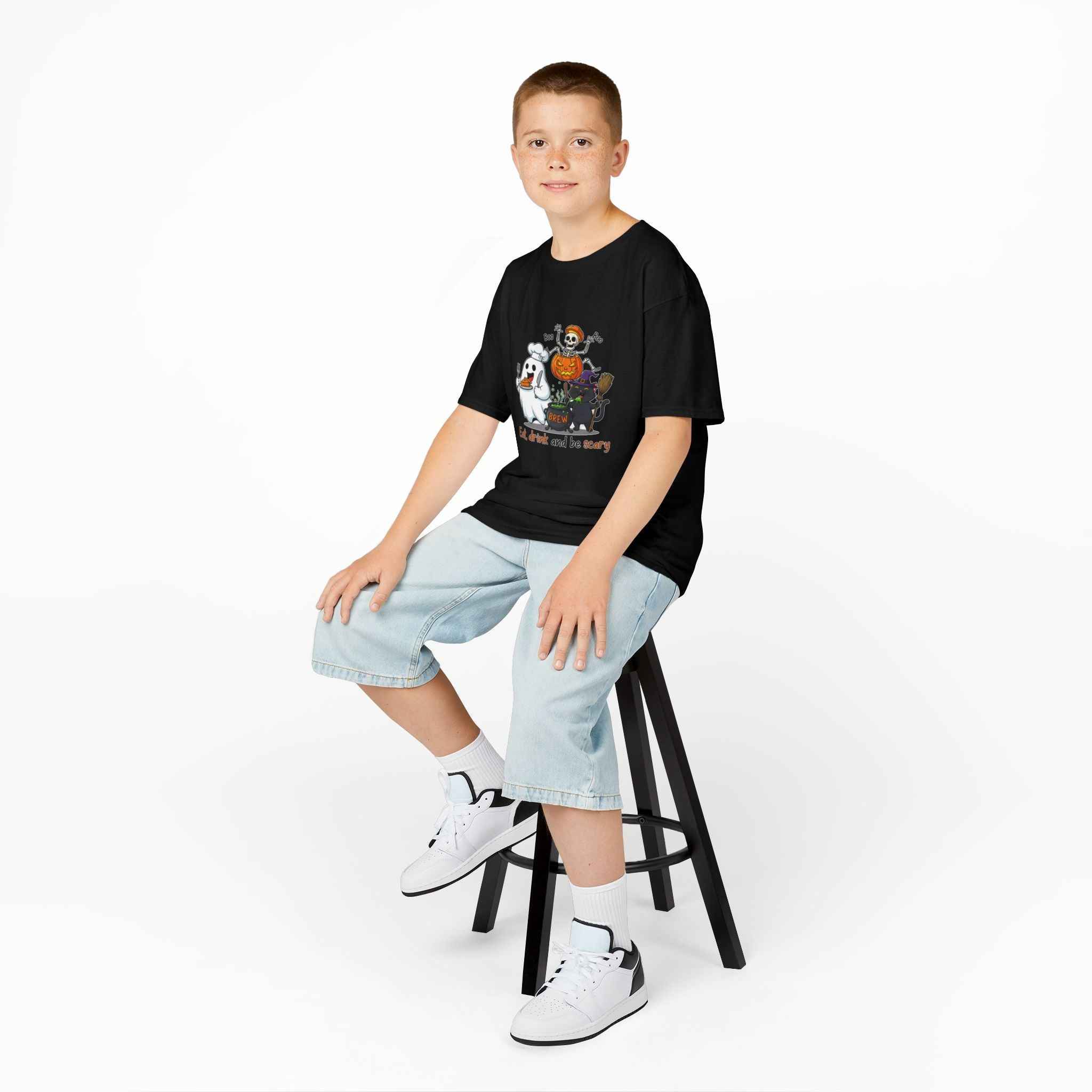 Eat Drink and Be Scary T-Shirt for kids - Atlas Briefly