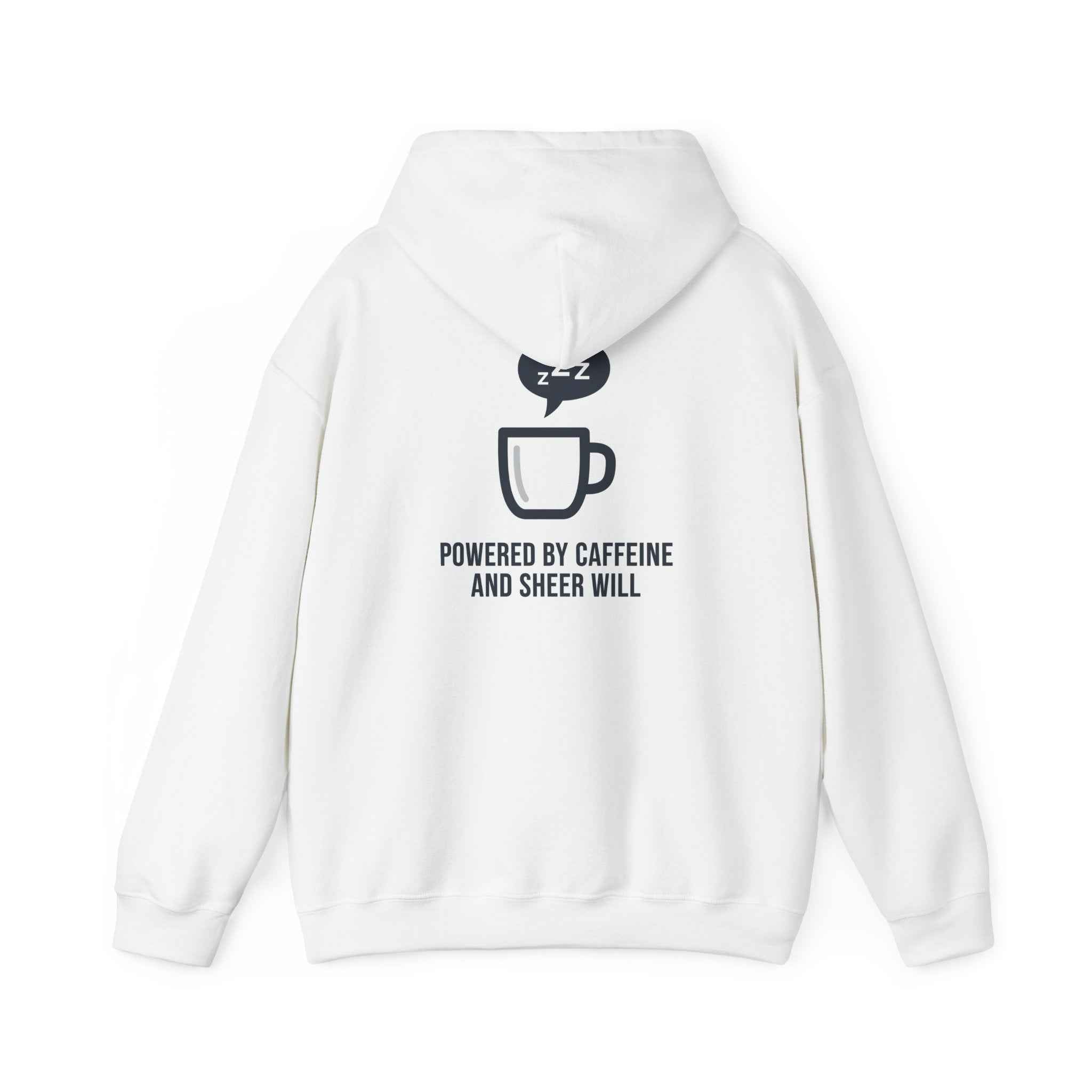 Powered by Caffeine Sweatshirt - Minimalist Coffee Hooded Sweatshirt - Atlas Briefly