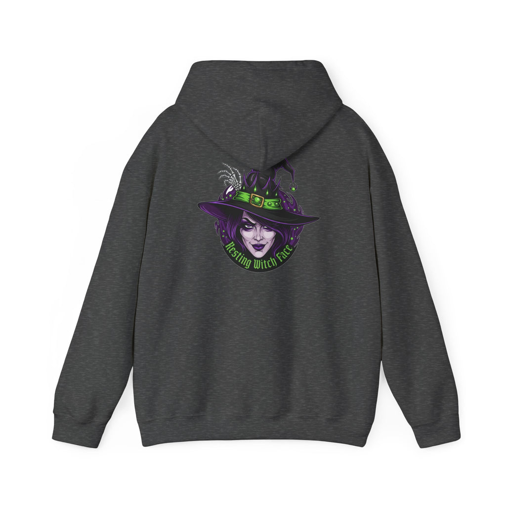Resting Witch Face Halloween Hoodie – Funny Witch Graphic - Atlas Briefly