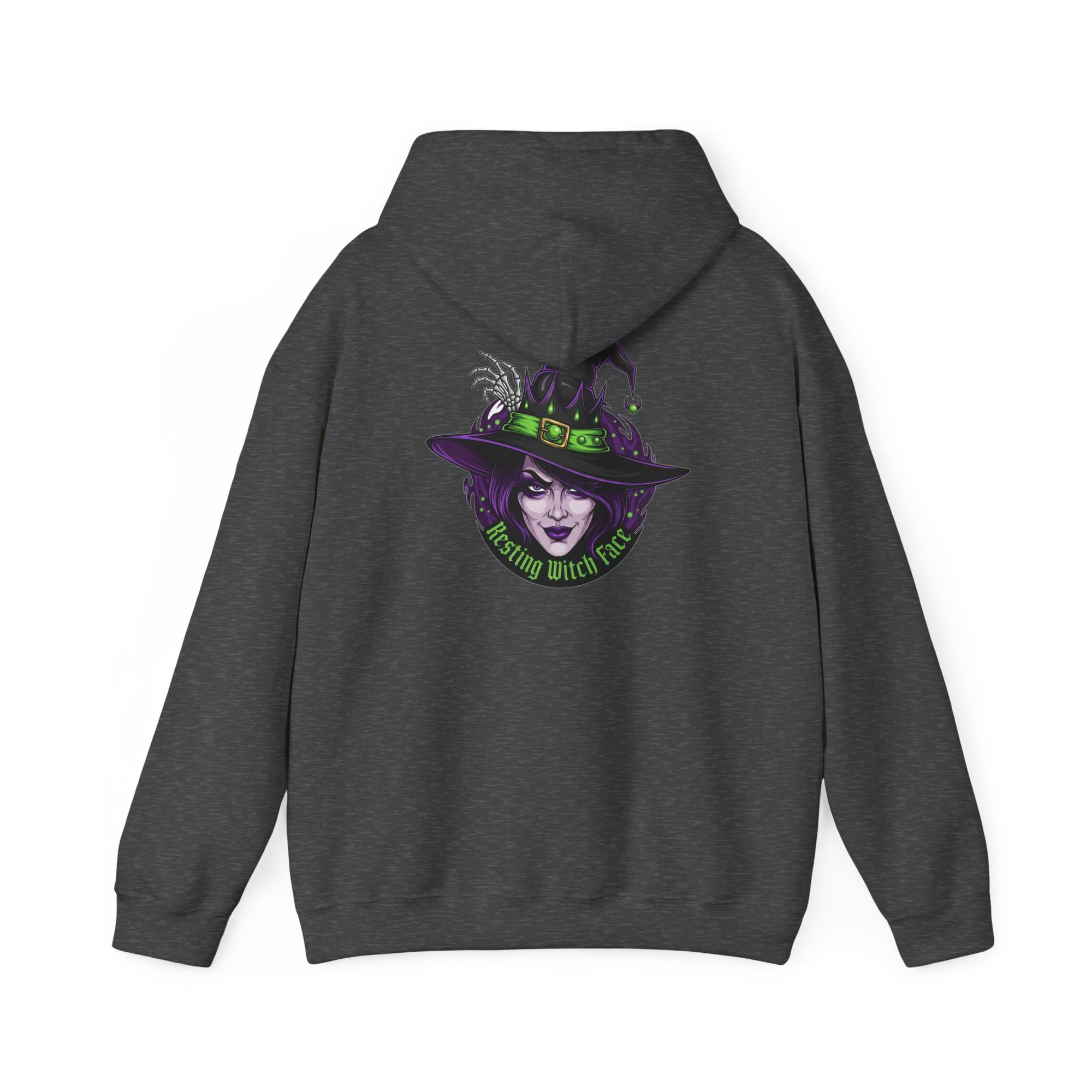 Resting Witch Face Halloween Hoodie – Funny Witch Graphic - Atlas Briefly