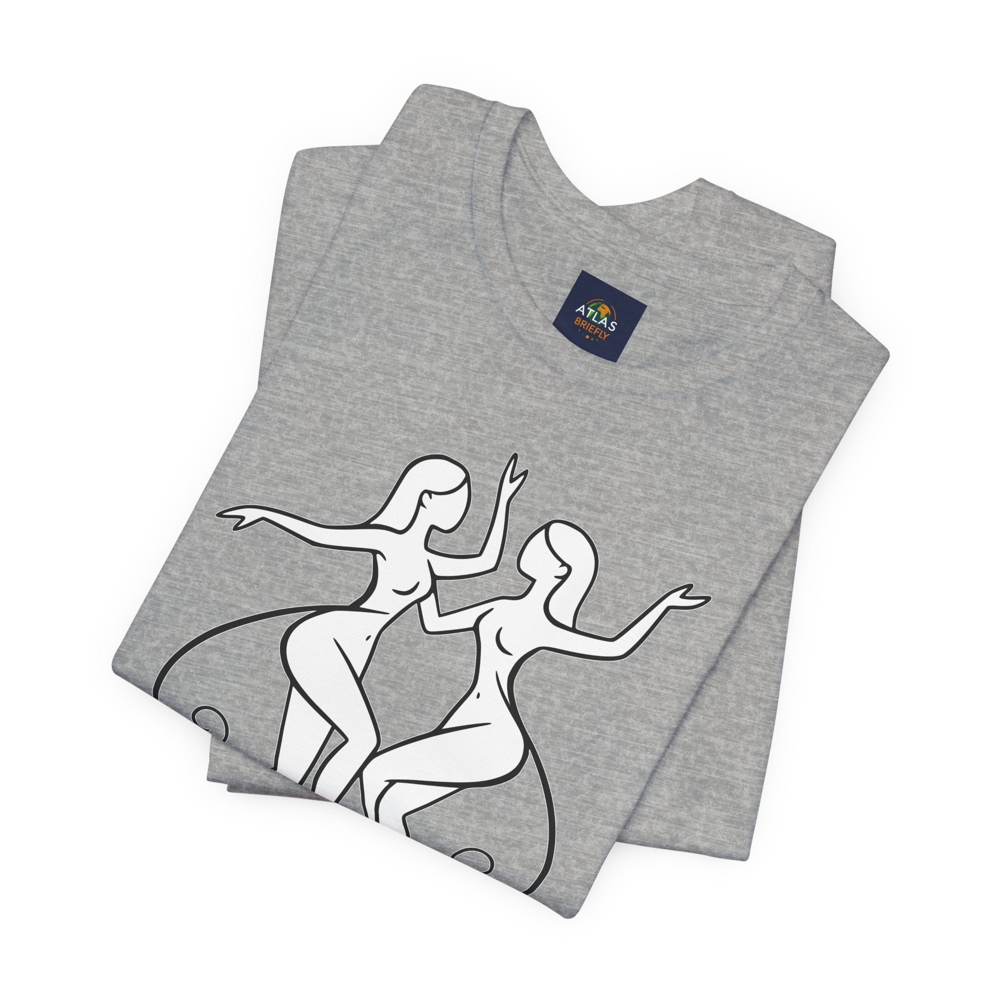 Gemini Zodiac Tee - Minimalistic Black and White Unisex Design