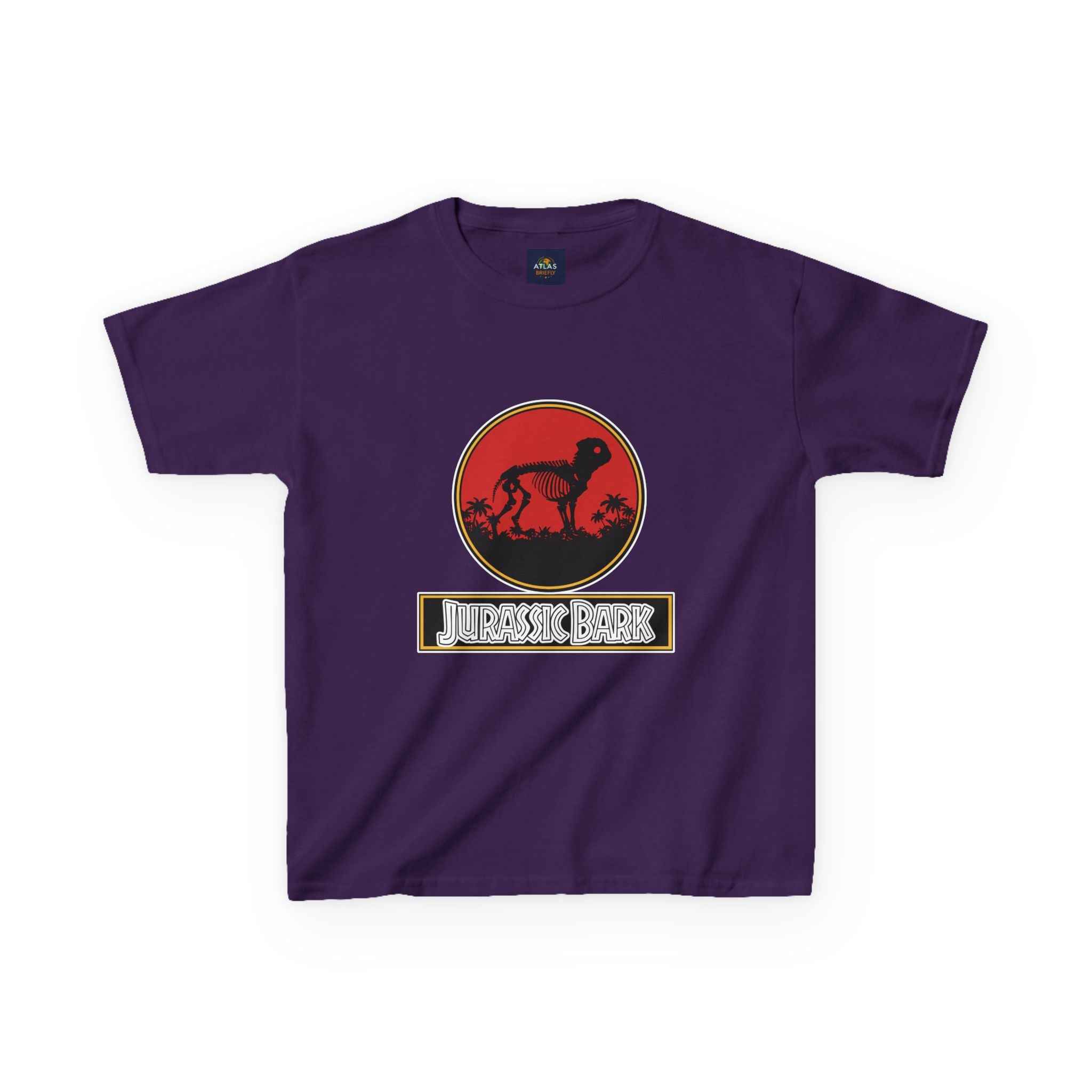 Kids Pug Jurassic Bark T-Shirt - Fun Dog & Dinosaur Tee for Kids with Worldwide Shipping - Atlas Briefly