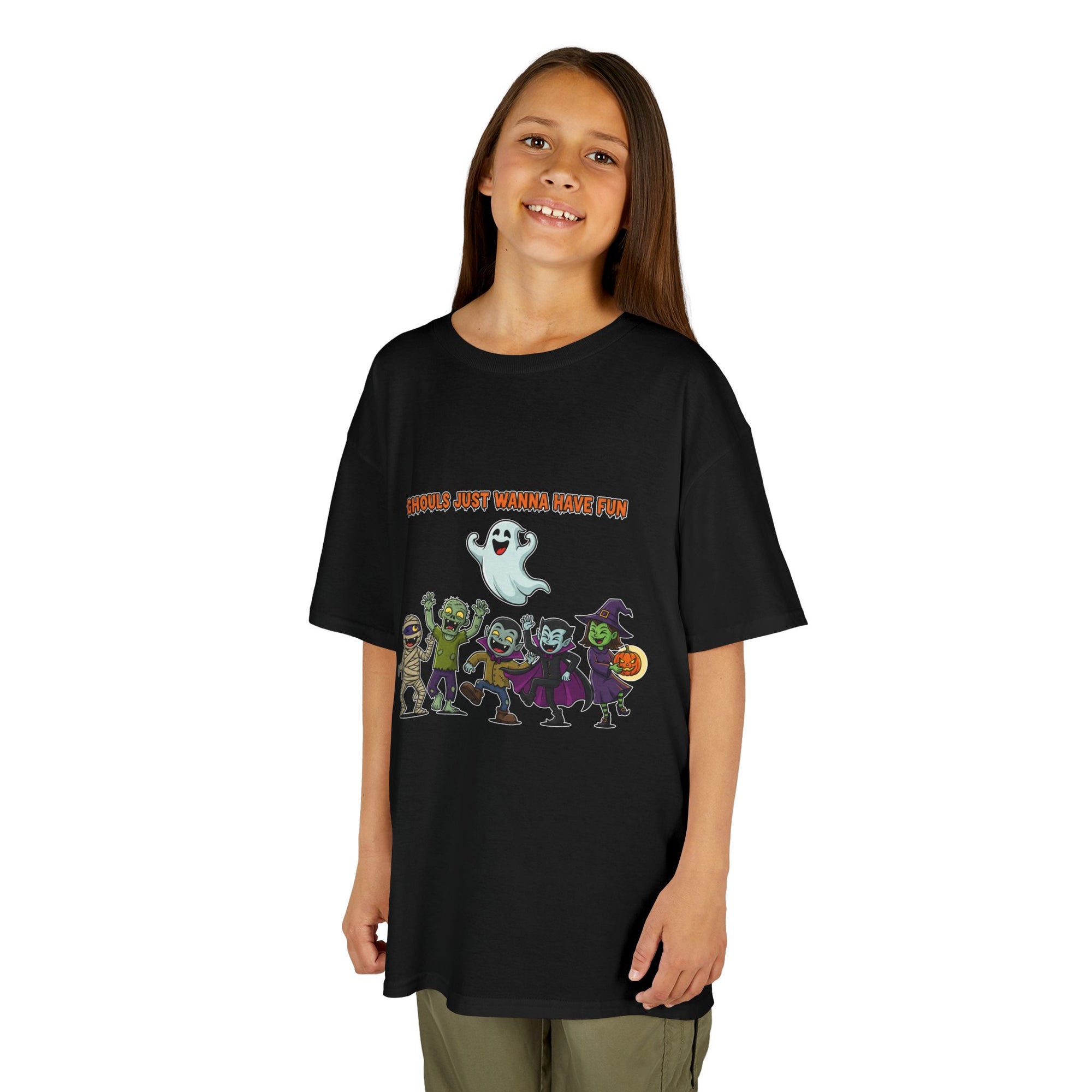 Ghouls Just Wanna Have Fun Kids Halloween T-Shirt | Funny Ghost Mummy Zombie Vampire Witch Shirt for Boys & Girls Trick or Treat Tee - Atlas Briefly