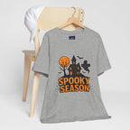 Spooky Season Halloween T-Shirt - Haunted House Ghost Bat Graphic Tee | Halloween Landscape Shirt - Atlas Briefly