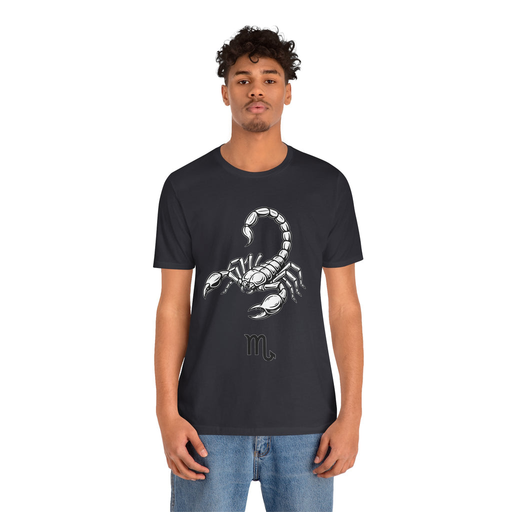Scorpio Zodiac Tee - Unisex Minimalist Black and White Design