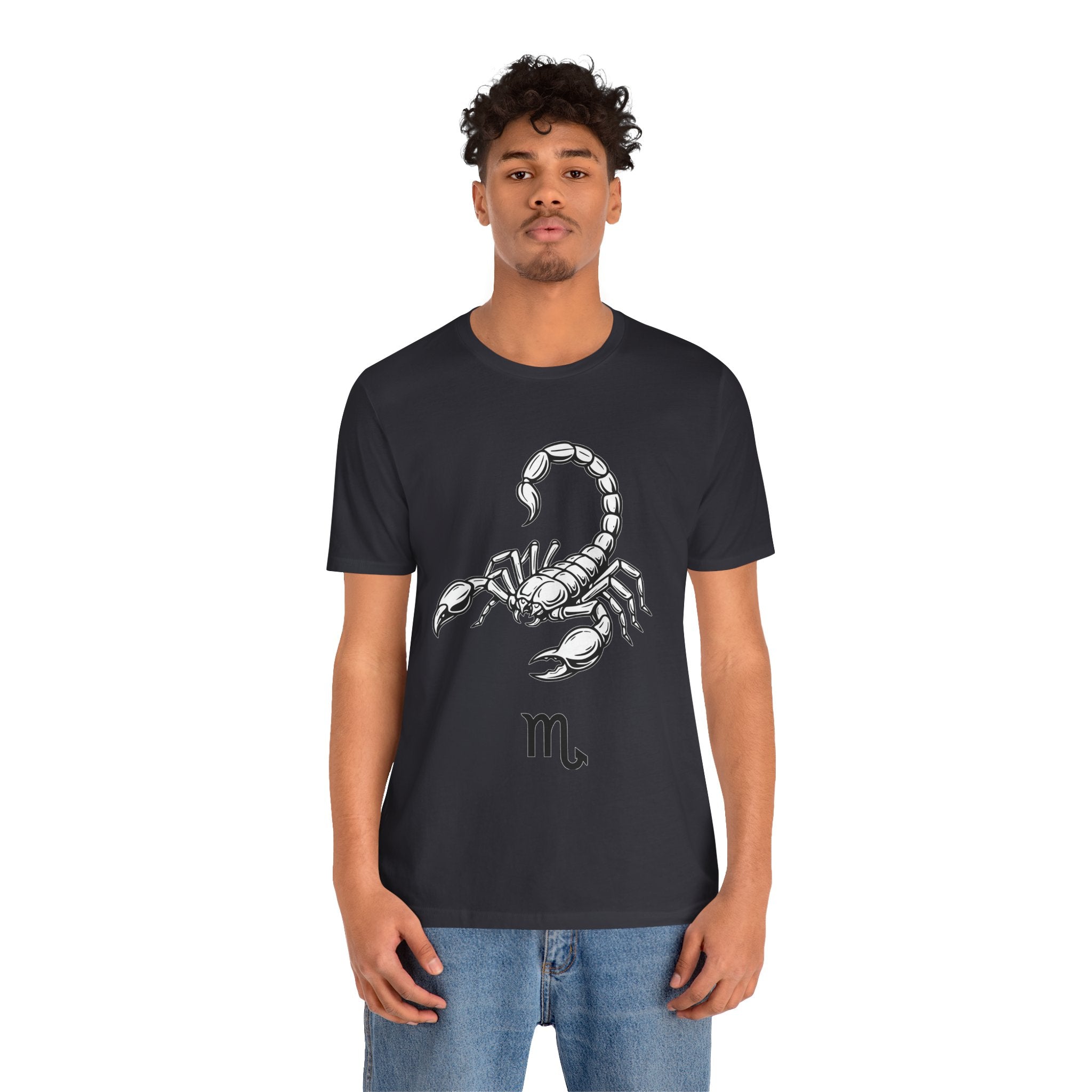Scorpio Zodiac Tee - Unisex Minimalist Black and White Design