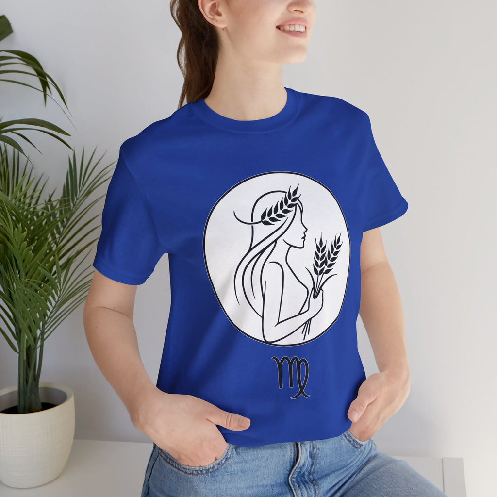 Virgo Zodiac Tee - Minimalist Black and White Unisex T-Shirt