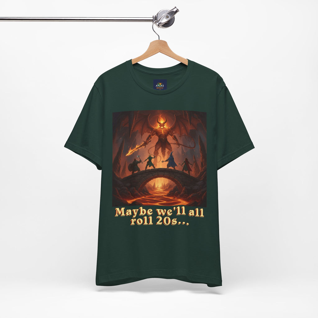 D&D Fantasy T-Shirt - Roll a Natural 20 Dungeon Master RPG Unisex Tee