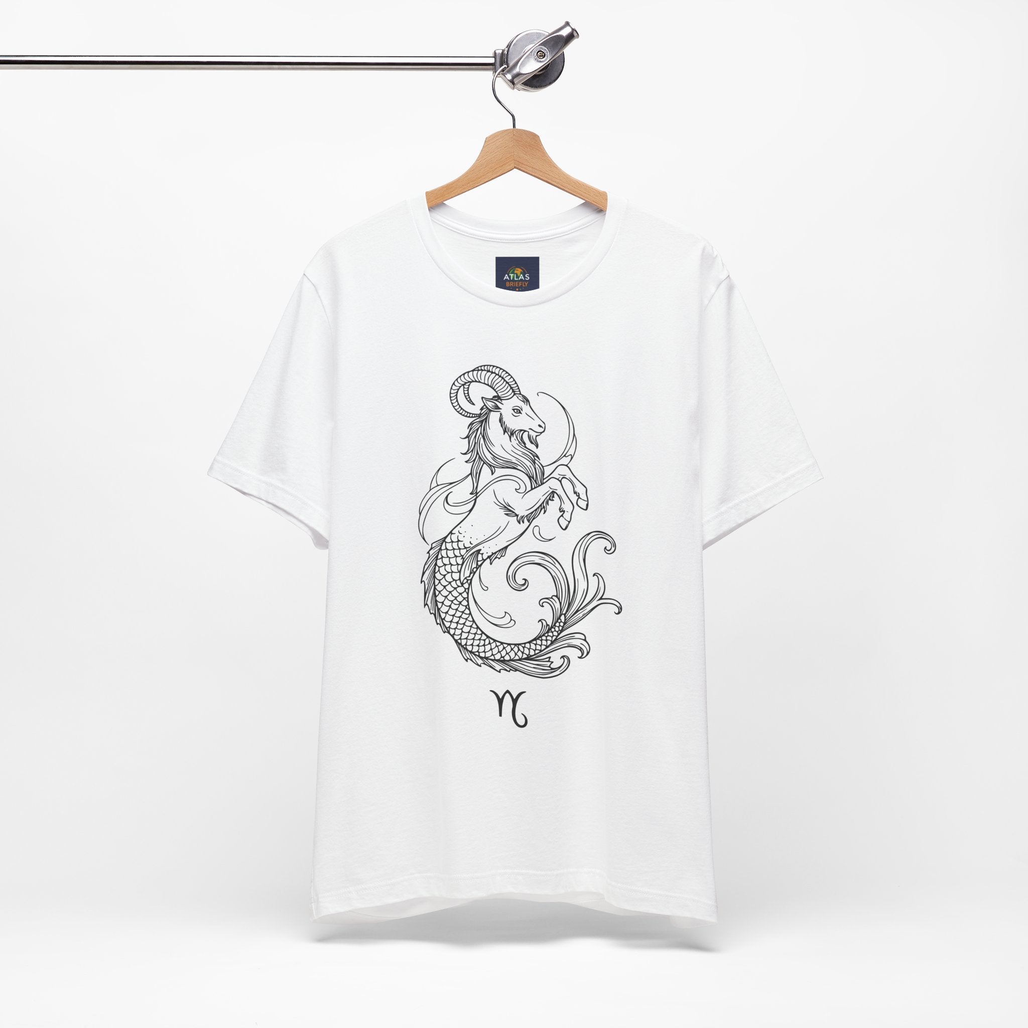 Capricorn Zodiac Tee - Unisex Minimalist Horoscope Shirt in Black and White