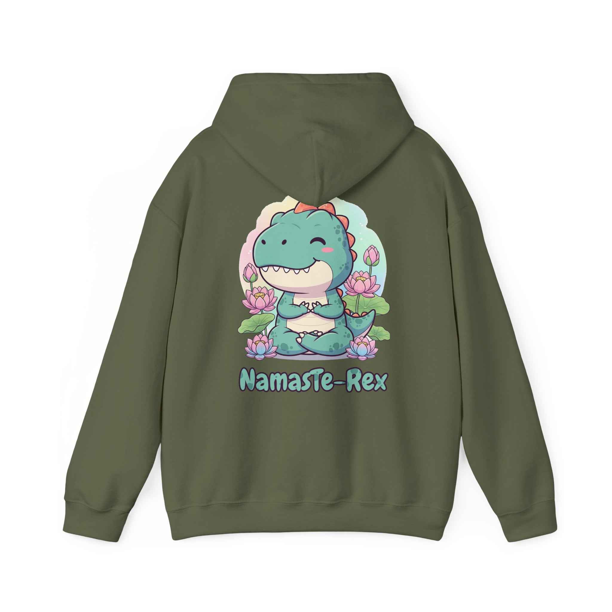 NamasTe-Rex Hoodie - Fun Yoga Dinosaur Sweatshirt for Comfort and Style - Atlas Briefly