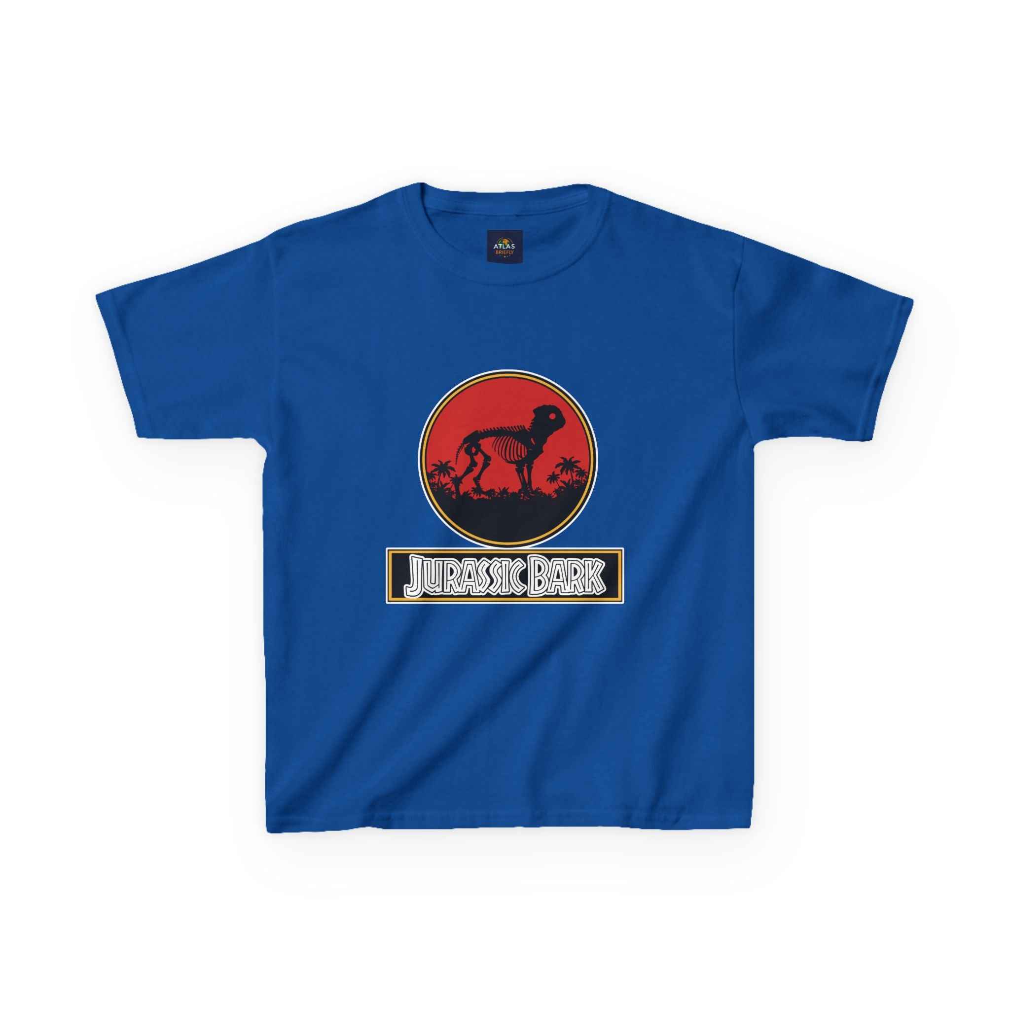 Kids Pug Jurassic Bark T-Shirt - Fun Dog & Dinosaur Tee for Kids with Worldwide Shipping - Atlas Briefly