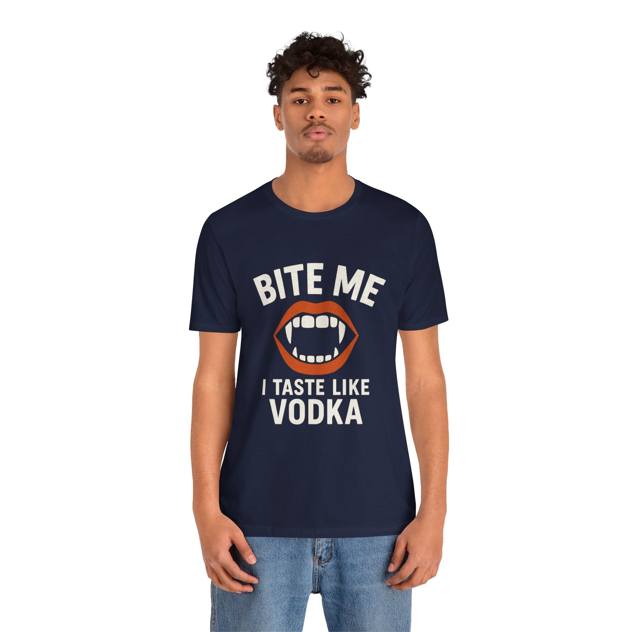 Funny Halloween Vodka T-Shirt – “Bite Me, I Taste Like Vodka”