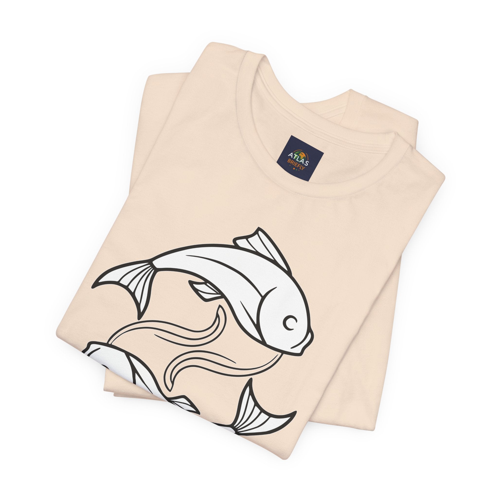 Pisces Zodiac T-shirt - Minimalist Black and White Unisex Tee