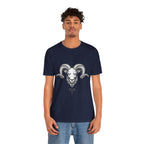 Aries Horoscope Tee - Unisex Black and White Minimal Design