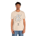 Gemini Zodiac Tee - Minimalistic Black and White Unisex Design