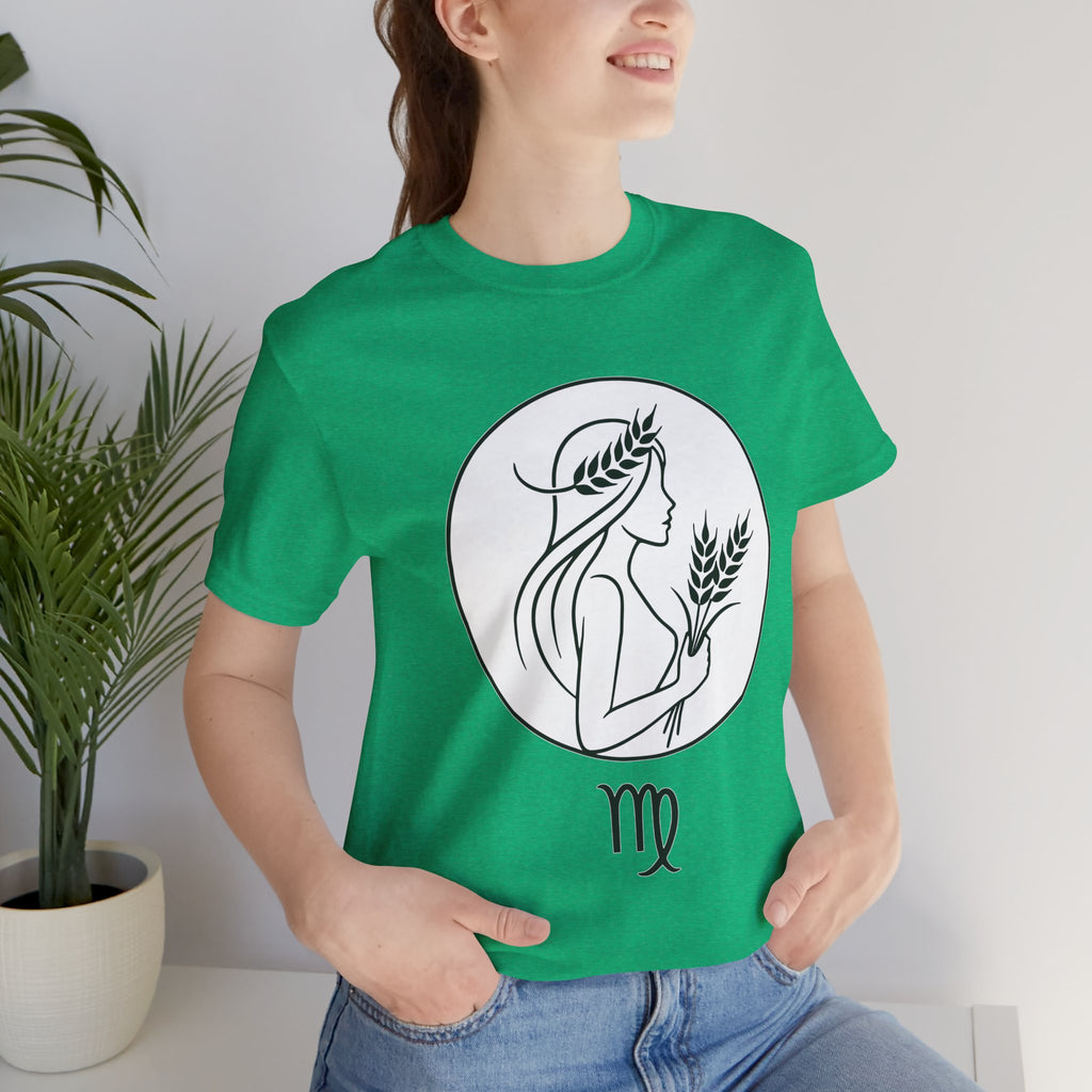 Virgo Zodiac Tee - Minimalist Black and White Unisex T-Shirt