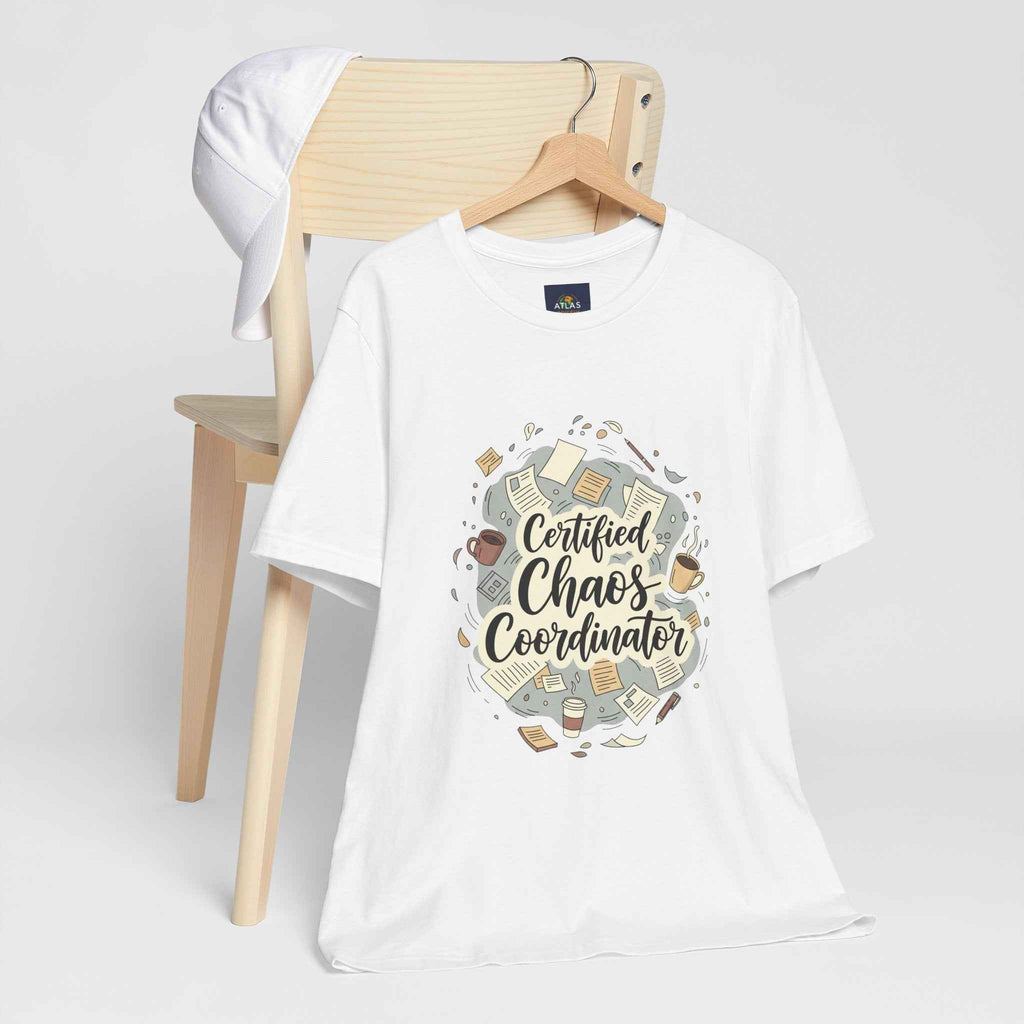 Certified Chaos Coordinator T-Shirt - Funny Mom Teacher Gift | Organized Chaos Tee for Stress-Free Life - Atlas Briefly